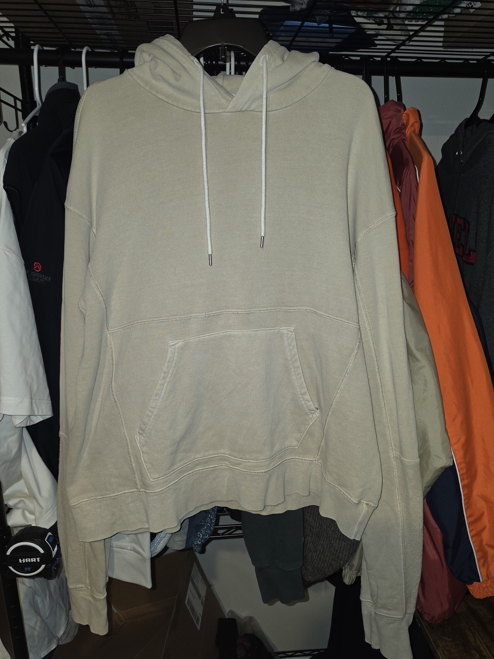 John Elliott Classic French Terry Hoodie Size 3 / Men’s Large Beige